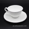 Jantar de osso Conjunto de porcelana branca de estilo nórdico cerâmica